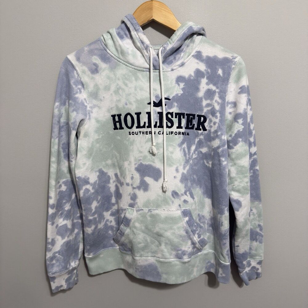 Y2K Hollister California Hoodie Medium Tie Dye Fleece
